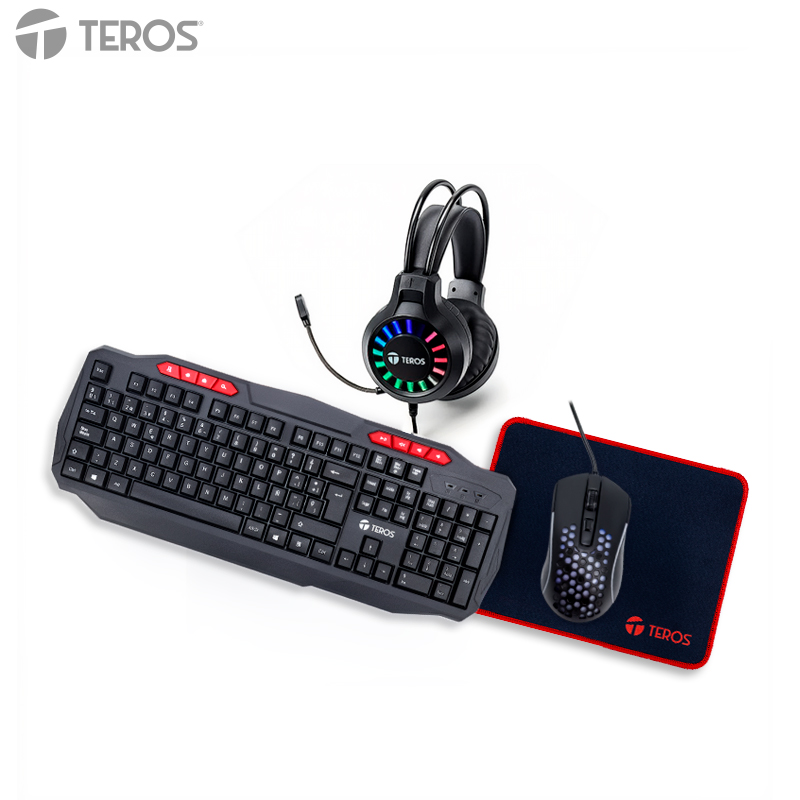 Teros 4 EN 1 TECLADO+ MOUSE+MSPAD+HD - Teros con Garantía Oficial Perú
