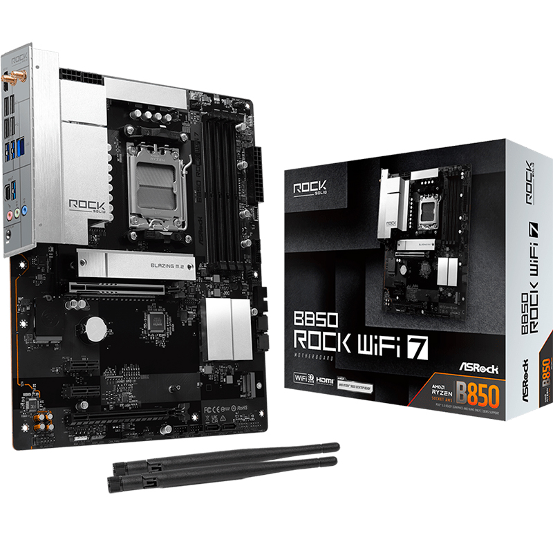 ASRock MB AR B850 ROCK S/V/L WIFI 7 - ASRock con Garantía Oficial Perú