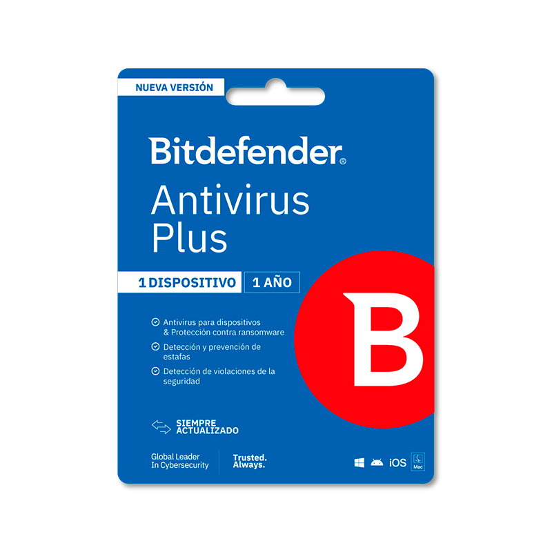 Bitdefender BD PLUS 1 PC 12M BLISTER - Bitdefender con Garantía Oficial Perú